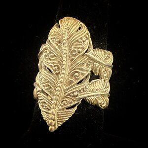 Sarda Sterling Silver Ring Filigree Bali Feather Scrollwork 925 Size 7 JTV, 10g